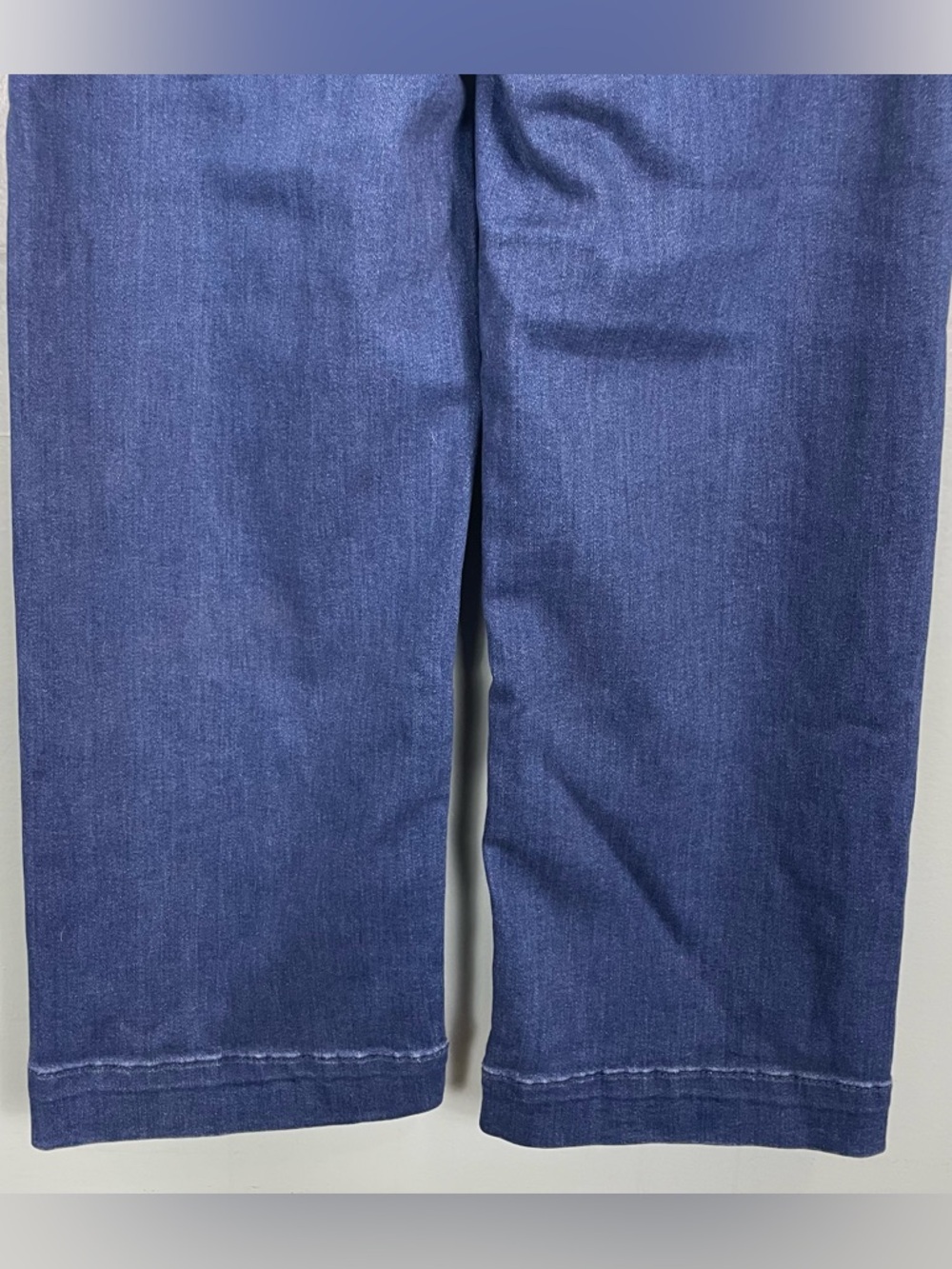 Maeve The Colette Pants Cropped Wide Leg Women Size 26 Navy Blue Stretch - Picture 7 of 10